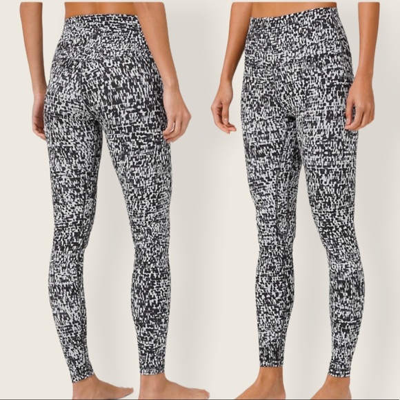 lululemon athletica Pants - Lululemon Align Pant II 31” Urban Block Ice Grey Black Nulu High Rise 8 Women’s